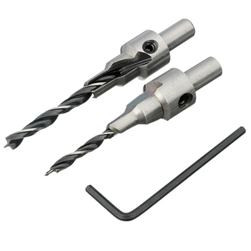 High Quality HSS 5 Flute Countersink Drill Bit Set Reamer Woodworking