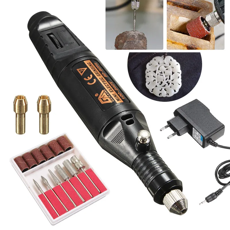 

Brand New Drilling Polishing Machine Root Wood Glyphs Playing Electric Tools Miniature Jade Carving Word Pen Mini Grinding