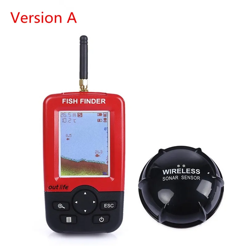 Buscador de peces de profundidad portátil inteligente Outlife con Sensor de Sonar inalámbrico de 100 M - 5