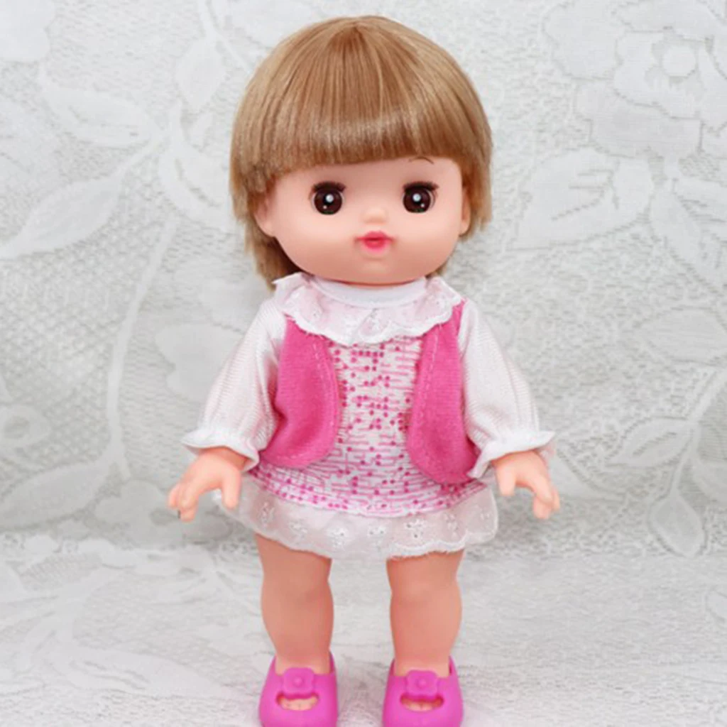 Popular Clothes Outfit Set False Two-piece Dress Skirt Tops  & White Underpants For Mellchan Doll Accessory