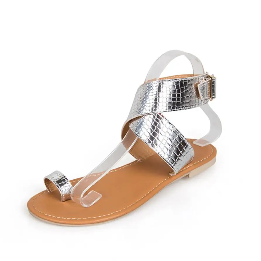 

woman summer sandals and shoes 2018 Belt Rome Strappy Sandals Flat Flip Flops Beach Sandals Ladies Sandals Slippers Shoes# AA