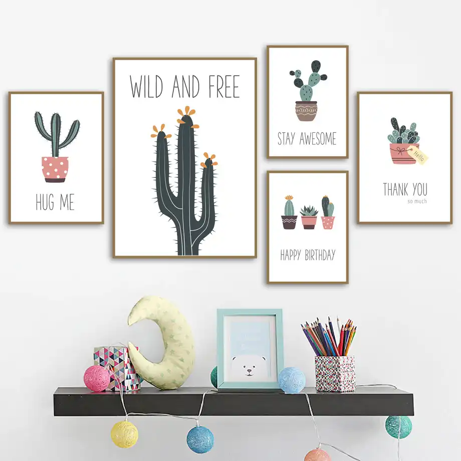 baby room cactus decor