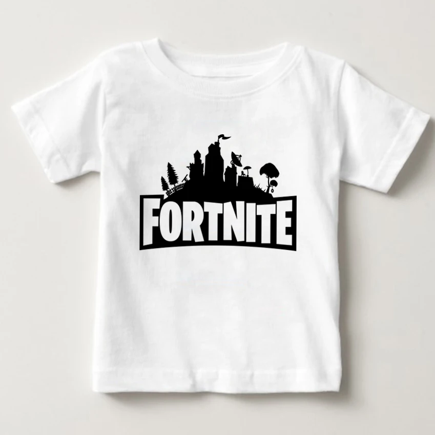 Модные бренды Fortnite мальчик/девочка футболка Повседневное с коротким рукавом
