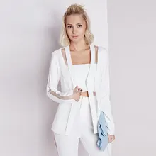New 2017 Summer Organza Patchwork Solid Slim font b Women b font Suit Blazer font b