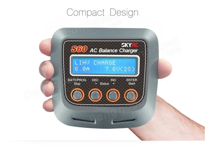 Nieuwe Hoge Kwaliteit SKYRC S60 60 w AC Balans Batterij Lader Ontlader Afstandsbediening Vliegtuig RC Auto Opladen Toebehoren