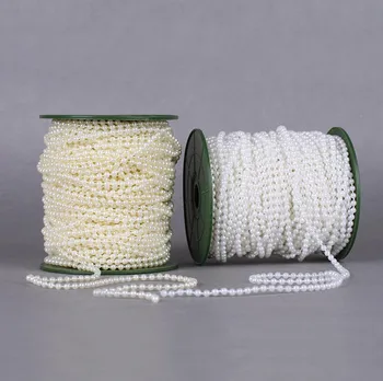 

40m/roll Wedding party flower tree 4mm pearl Crystal Beads Garland Curtain Decoration Crystal thread Beaded strand curtain