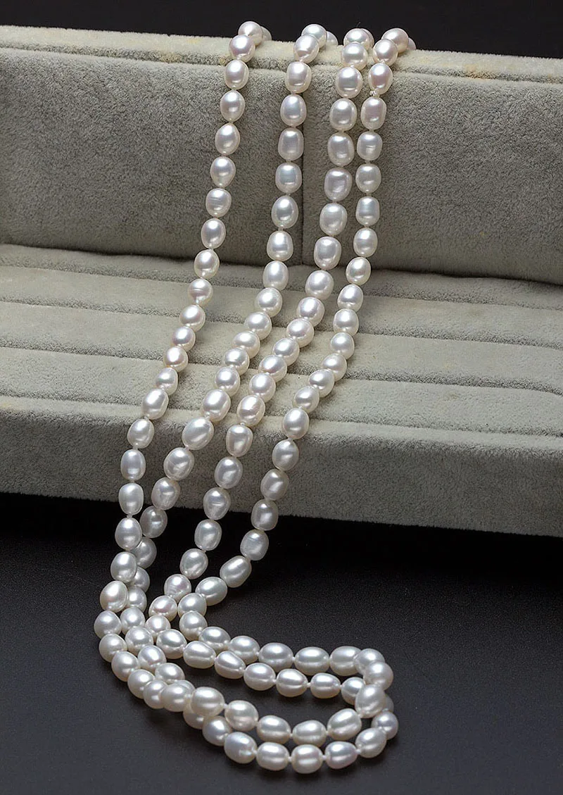 Модное длинное многослойное жемчужное ожерелье натуральный пресноводный жемчуг колье Подвеска Ожерелье бижутерия для женщин подарок