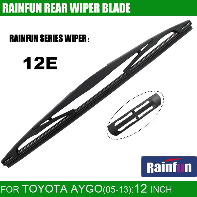 RAINFUN dedicated rear wiper blade for TOYOTA AYGO (05), 12" rear wiper blade for TOYOTA AYGO