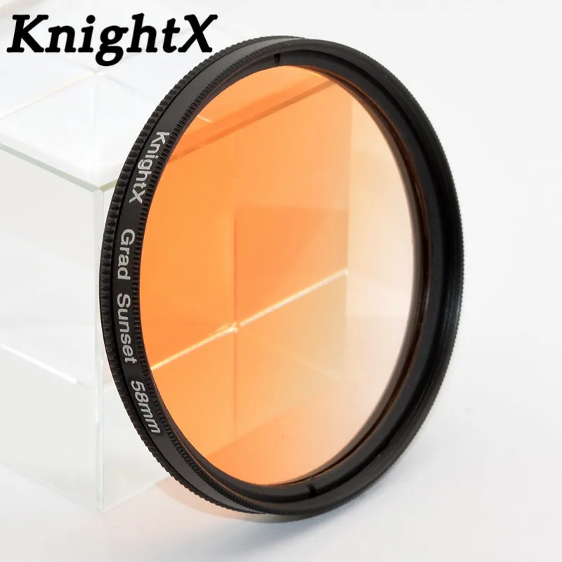 KnightX 24 Градуированный цвет фильтр nd для nikon canon d40x gopro objektiv 58 мм makrofiltro nd стекла фильтр переменной УФ-фильтр 52 мм с женский зонт защищающий от ультрафиолетовых лучей