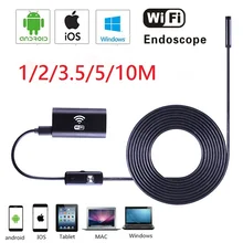 Wifi Endoscope Camera Android iOS 720P Borescope Inspection Camera Endoscopio 6LED 8MM Semi Rigid Hard and flexible Snake tube