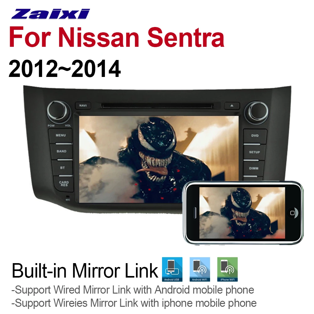 Sale ZaiXi 4GB android 9.0 car dvd player for Nissan Sentra 2012~2014 Multimedia GPS Navigation Map Autoradio WiFI Bluetooth HD 3