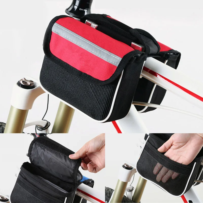 

Cycling bag mtb Road Bike Bag Bicycle Front Tube Bag Cycling Phone Touch Screen Pouch Pannier Bike Bags