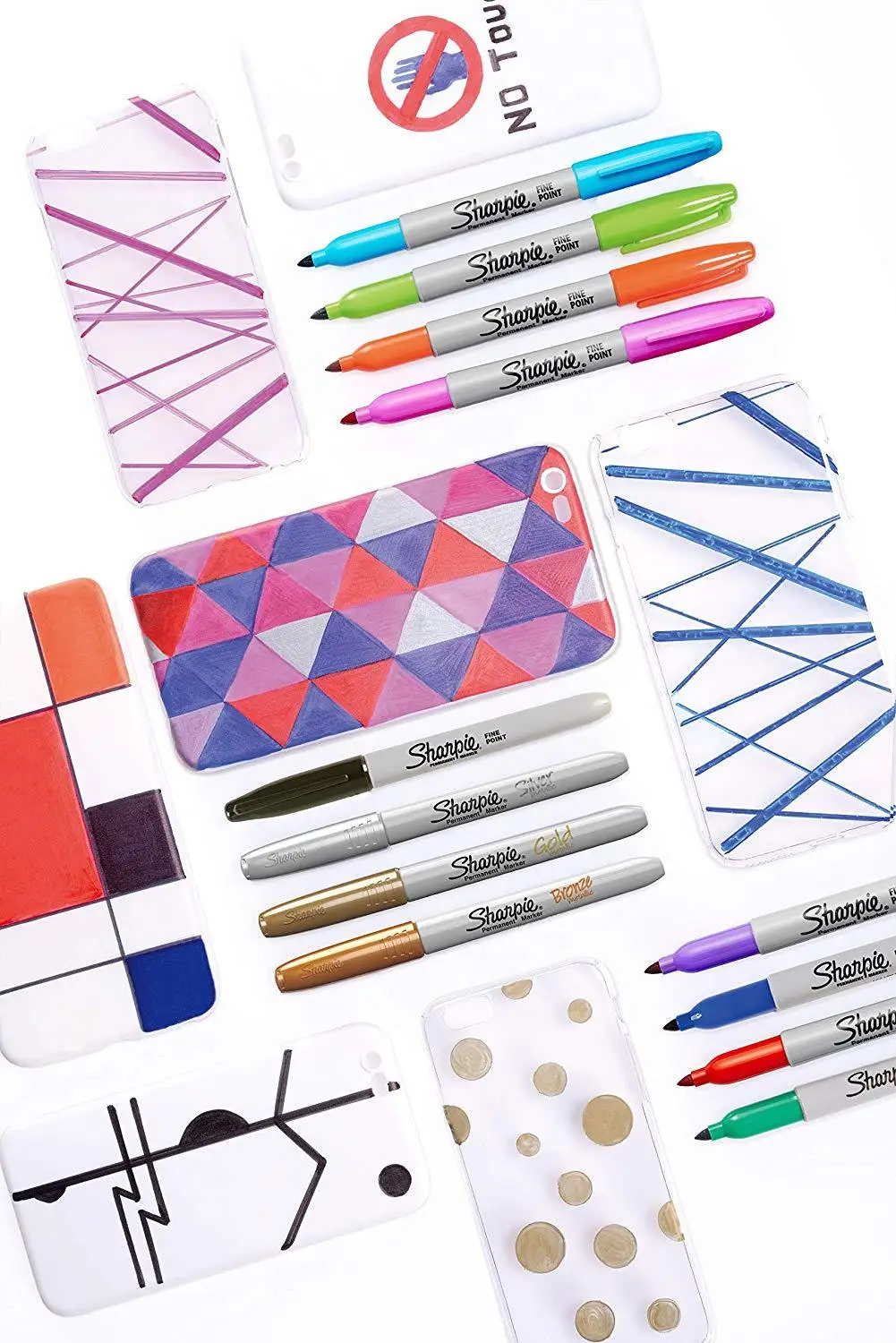 12/24 цветов перманентные Маркеры s Sharpie тонкие точечные ручки (космический цвет)