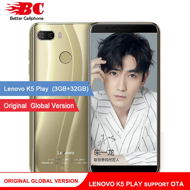 Kopen Originele Global Lenovo K5 Spelen Telefoon Android 8.0 Snapdragon 430 MSM8937 Octa Core 5.7 inch Vingerafdruk Rear13.0MP 3 gb + 32 gb OTA