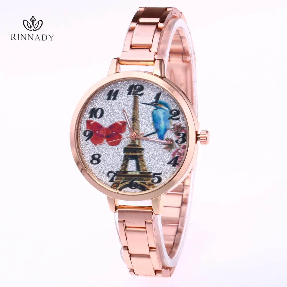 

RINNADY Watches Quartz Movement Ladies Business Wristwatch Dress Watch Stainless Steel Strap Watches for Women Wrist Watch