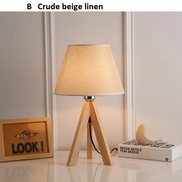Solid Wood Textile Table Light (5)