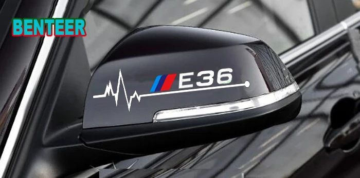 2 шт. E30 E34 E36 E39 E46 E60 E90 Автомобильная наклейка на зеркало заднего вида для bmw 1 3 5