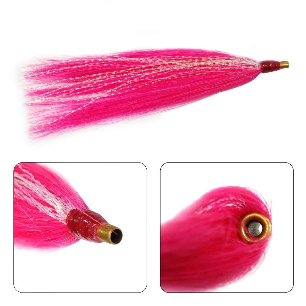 6 pcs/lot Sea Fishing Premium Slide Bucktail Tube Teaser For Fishing Lures  Jigging Rigs Fishing Accessories