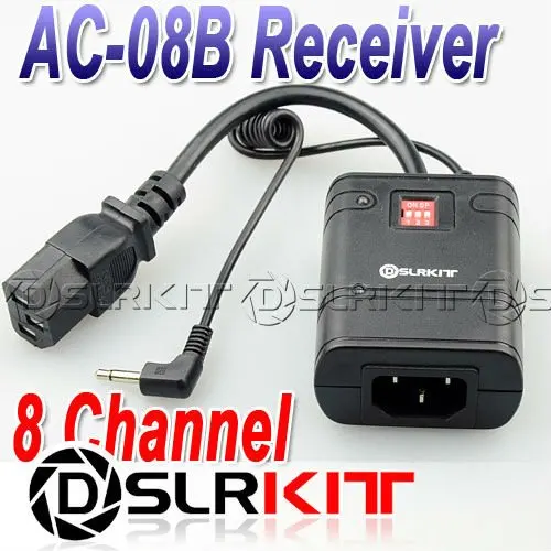 DSLRKIT 8-канальный сетевой видеорегистратор Беспроводной Студия Flash Trigger Receiver AC-08B RX