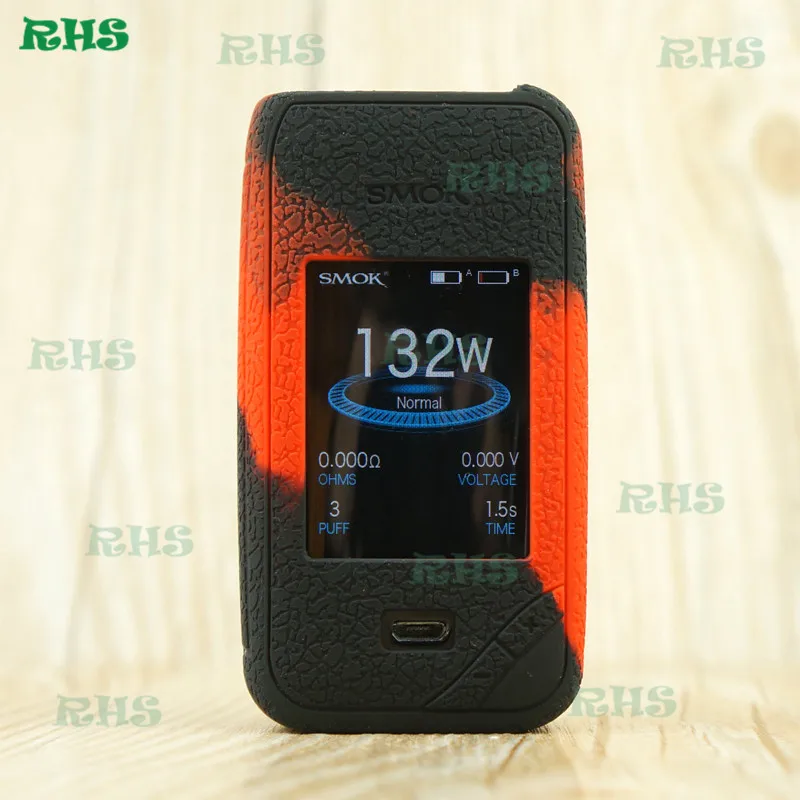 RHS Противоскользящий силиконовый портсигар для SMOK X-Priv 225 Вт комплект регулятор мощности ТК 225 Вт X Priv коробка мод - Цвет: black red