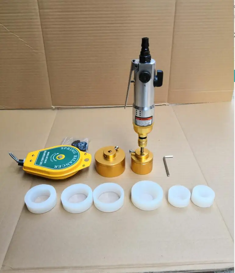 

bottles Capping Machine handheld pneumatic power sealing capping packaging equipment lid tightener cap size 5-50mm