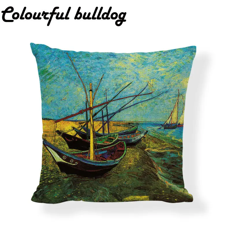 Наволочка Ван Гога, знаменитая абстрактная картина маслом, 45 см, наволочки для подушек, товары для дома, дивана, стула, гостиной, декоративные - Цвет: 13