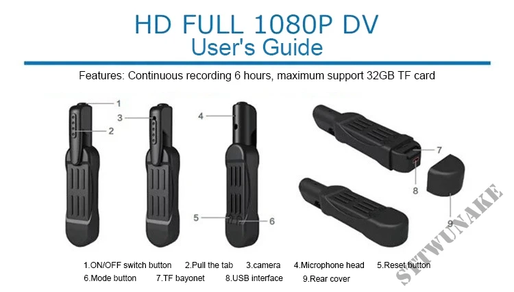 STTWUNAKE мини-камера DV 1080P Full HD Детектор движения профессиональная цифровая камера диктофон видеокамера шумоподавление