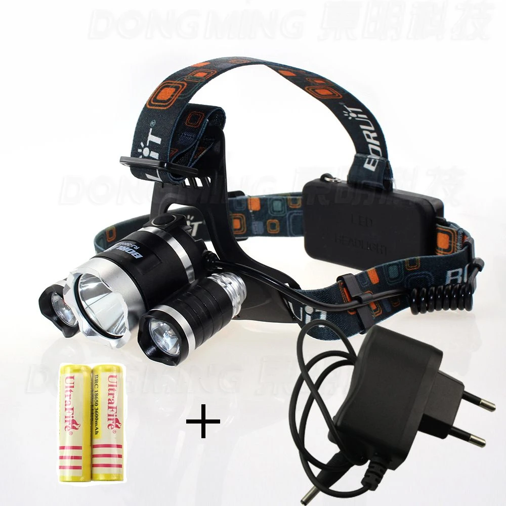 5000LM CREE XM-L T6 LED Focus Headlight Head Lamp Zoomable 2x18650 Charger