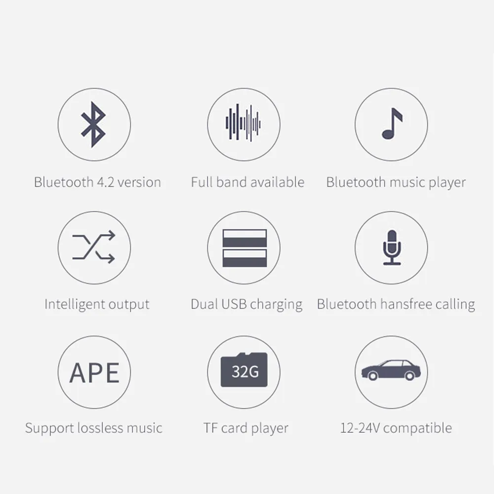 Bluetooth музыкальный вызов автомобильное зарядное устройство кнопка управления вызова навигация голос U диск/TF карта музыкальный fm-радиоприемник быстрое зарядное устройство для телефона