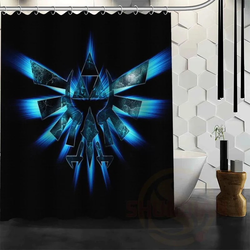 

Custom Polyester Waterproof Fabric Bath Curtains Funny zelda Shower Curtains Bathroom decor Free shipping