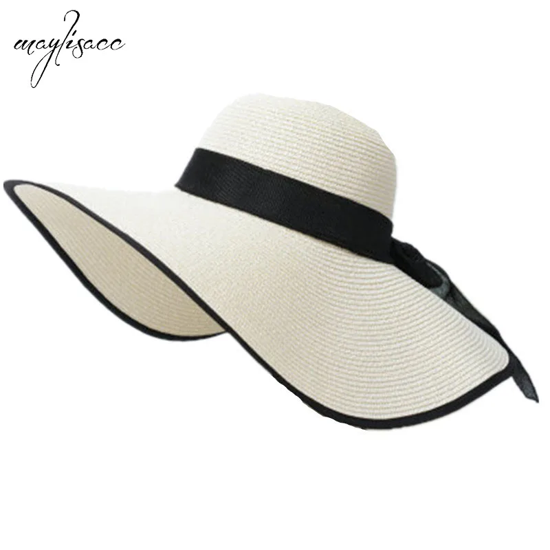 

Maylisacc British Style Wind Narrow Skirt With Bow Beach Summer Hats For Women