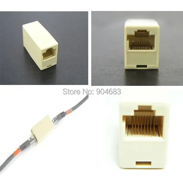 10 шт. RJ45 к RJ45 столярные разъем адаптера CAT5 сетевой кабель Ethernet Модульный разъем расширения