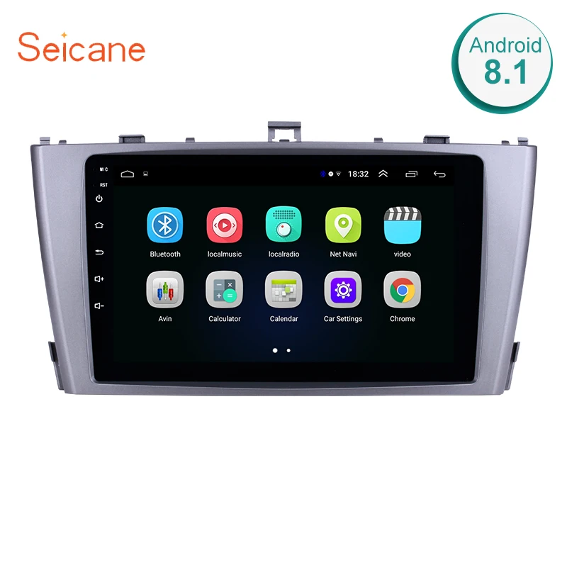 Seicane 2din Android 8,1 " Сенсорный автомобильный Радио gps мультимедийный плеер для 2009 2010 2011 2012 2013 Toyota AVENSIS головное устройство