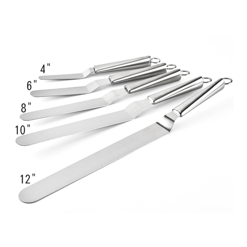 

2019 New Stainless Steel Butter Cake Cream Spatula Cake Smoother Fondant Baking Pastry Cake Decorating Kitchen Tool