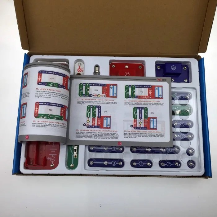 

Brand New 199 Kinds Compound Mode Switch Circuits Electronics Block Kit Electric Educational Assembling Toys for Kids