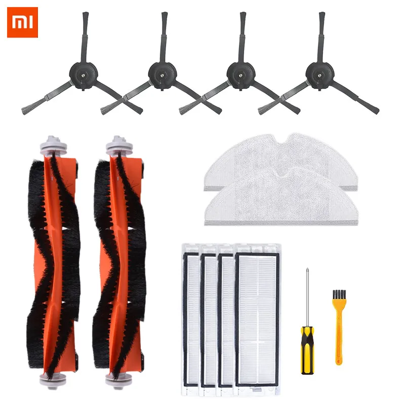 

14PCS Roborock Robot Vacuum Cleaner Replacement Accessories Main Brush Side Brush Filter Comb Screw Mop Cloth