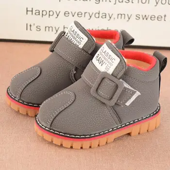 

New Children Ankle Boots Winter Boots for Boys Plush Snow Boots Lace-Up Rome Boots Kids Shoes 21-30