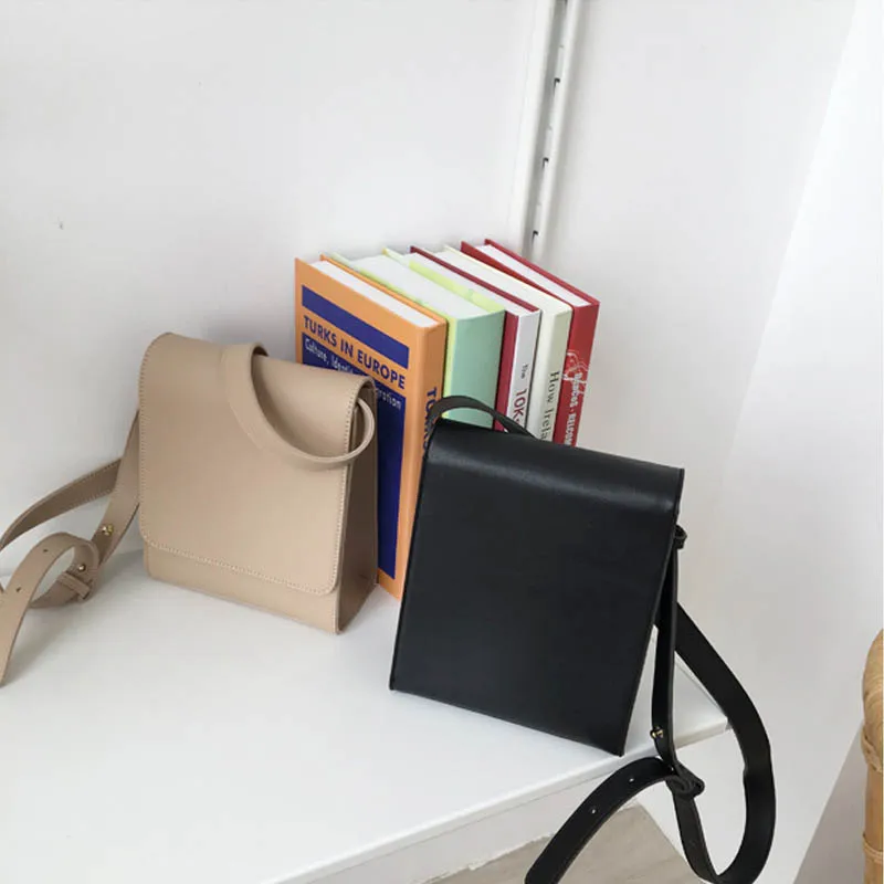 Designer Chic Sacs Rectangle À Marque Pu Satchel Cuir Main Messenger kaki Noir Grand Casual Épaule Femelle Sac Simple Femmes Carré YdY4qx0r