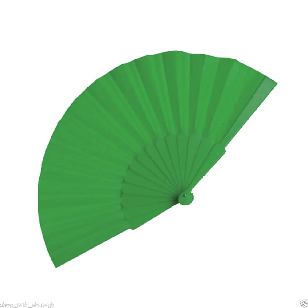 

[ Fly Eagle ] Green Folding Elegant Silk Hand Fan with Gift bag Wedding&Party Favors 23cm
