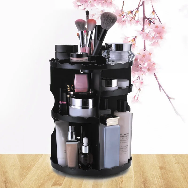 

High Quality Makeup Organizer 360 Rotating Detachable Cosmetic Storage Holder Shelf for Lipsticks Nail Polish