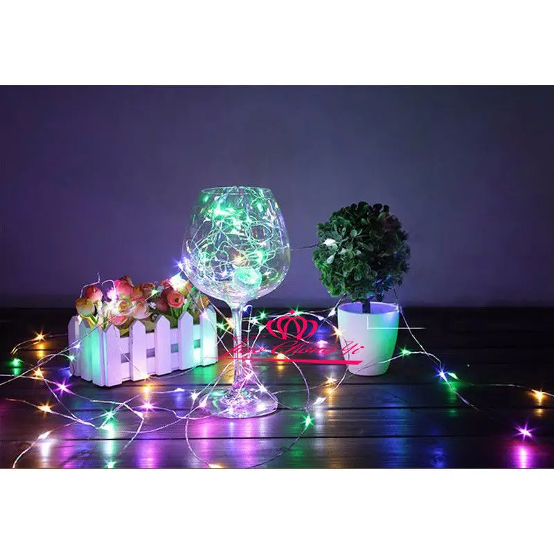 5M 10M LED Bendable Silver Wire Fairy String Lights Tree Branch Twigs+1A power 