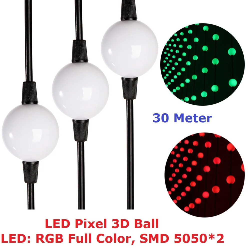 30 шт./лот новейший RGB полноцветный светодиодный пиксельный 3D шар 1 5 Вт лазерное