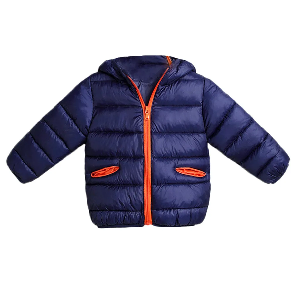 

TELOTUNY Children's autumn and winter cotton warm plus velvet Cartoon cotton Down Jacket Kids Baby Girl Boy Hooded Coat Z1127
