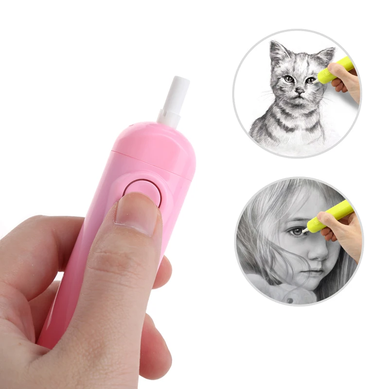 

Handy Electric Eraser Set Battery Operated with Refills Stationery School Gift Drop Shipping Support