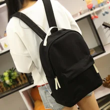 Upgrades koreanischen stil reine candy farbe leinwand frauen rucksack student schulbuchtasche freizeitrucksack