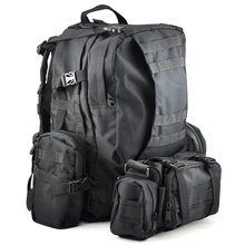 SZ-LGFM-50 L 3 день Открытый Военные рюкзаки рюкзак кемпинговая Сумка-черный