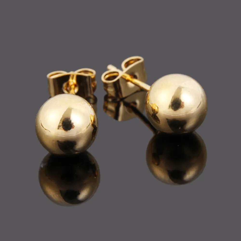 Женские серьги подвески 4 мм 6 8 10 желтого цвета|ball earrings|earrings for womenearrings women designer |