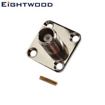 

Eightwood TNC Jack Female RF Coaxial Connector Adapter For Semi-Rigid .141" RG402 RF Coaxial Cable Four Holes Panel Mount
