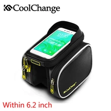 Max 6.2 Inch Phone Bike Bag Bicycle Frame Front Head Top Tube Waterproof Cycling Phone Saddle Bag Bike Accessories