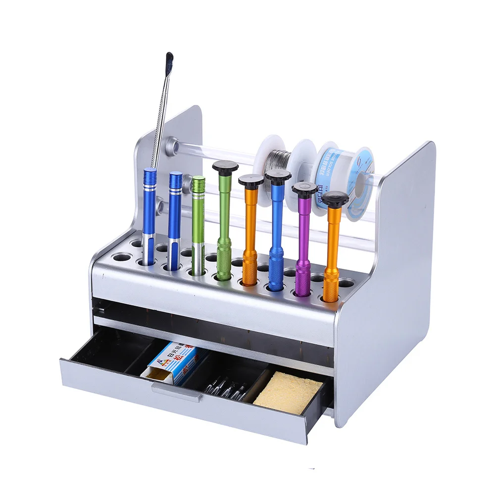 

Multifunctional Mobile Phone Repair Tool Storage Box Electronic Maintenance Tools Tweezers Screwdriver Tidying Rack Opbergdoos